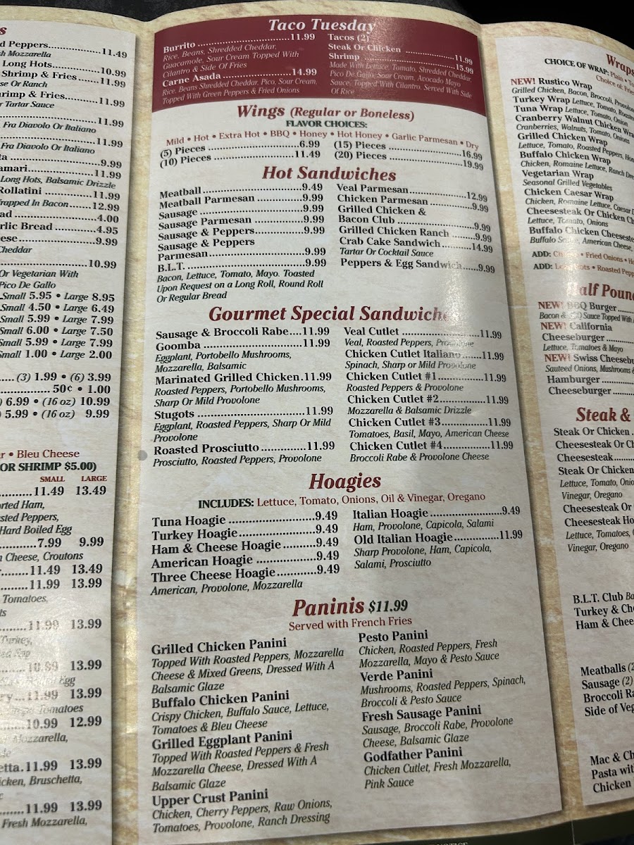 Menu Upper Crust Pizza & Italian Restaurant-2